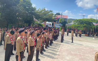 MIN 2 Lampung Barat Laksanakan Latihan Pramuka Perdana Tahun Ajaran 2026/2027